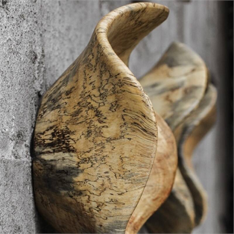 Spalted Tamarind Wooden Wall Decoration - 10" - Set of 3
