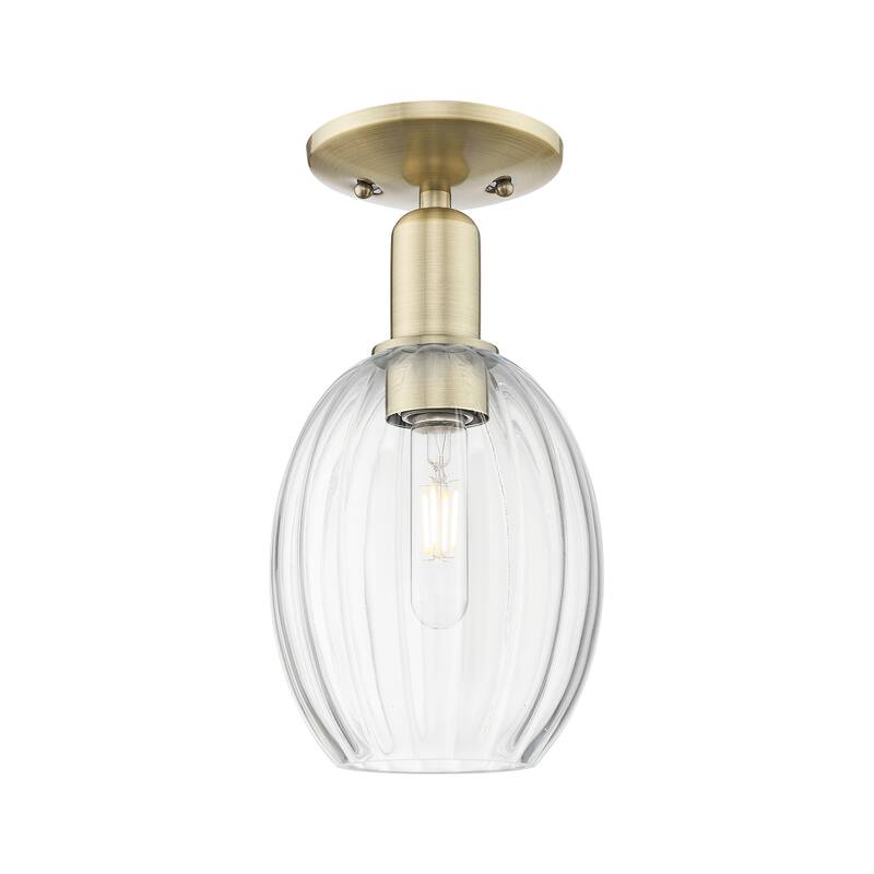Innovations Lighting Downtown Urban - Preston - 1 Light 6" Bulb Shade Semi-Flush Mount Light
