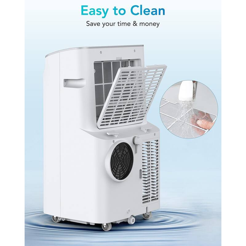12,000 BTU Portable Air Conditioner, A/C for Rooms up to 550 Sq. Ft, Built-in Dehumidifier
