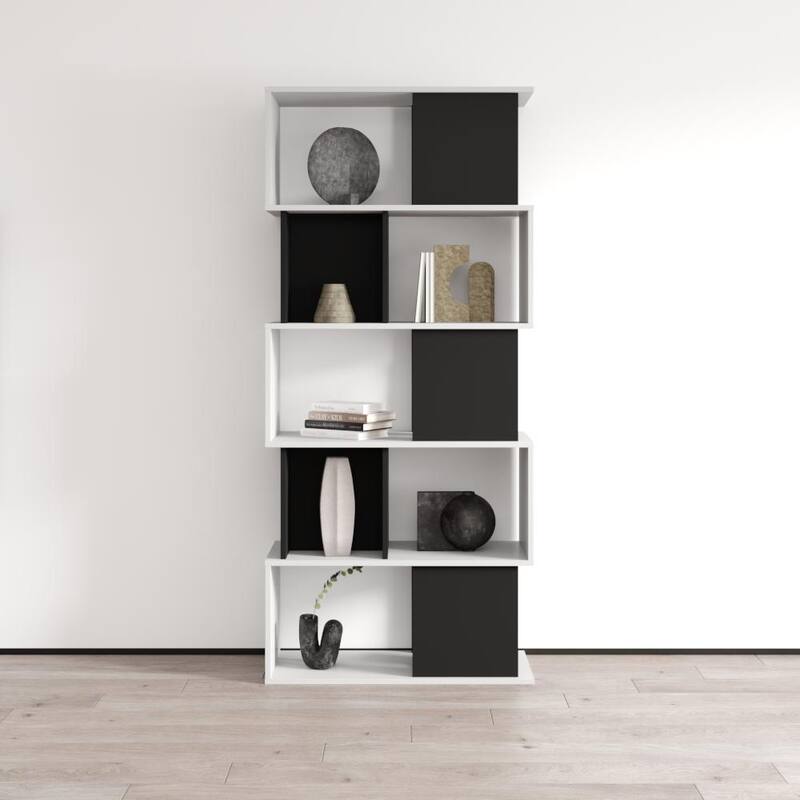 Prato Bookcase - White/Black