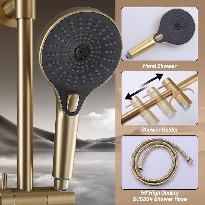 Rbrohant Round bathroom shower head set (not including the main body)