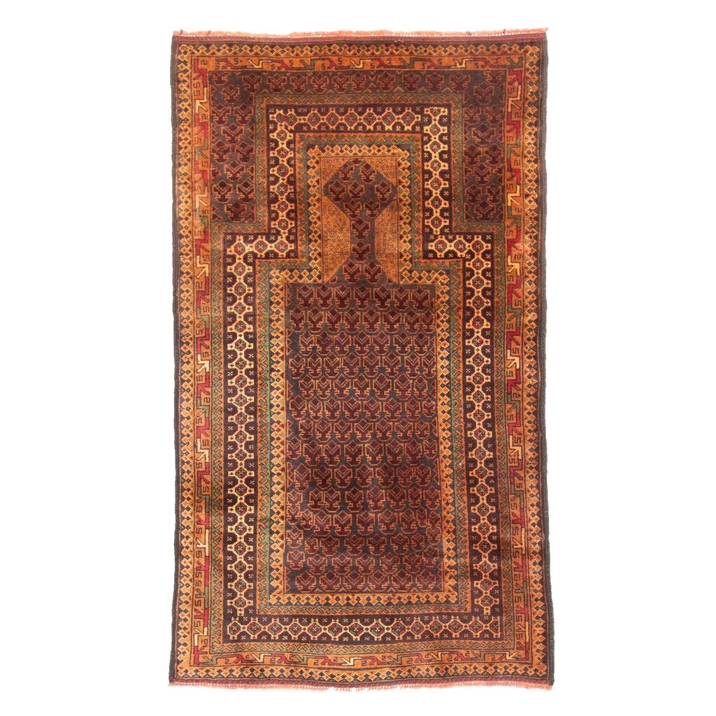 ECARPETGALLERY Hand-knotted Teimani Dark Grey Wool Rug - 2'8 x 4'7