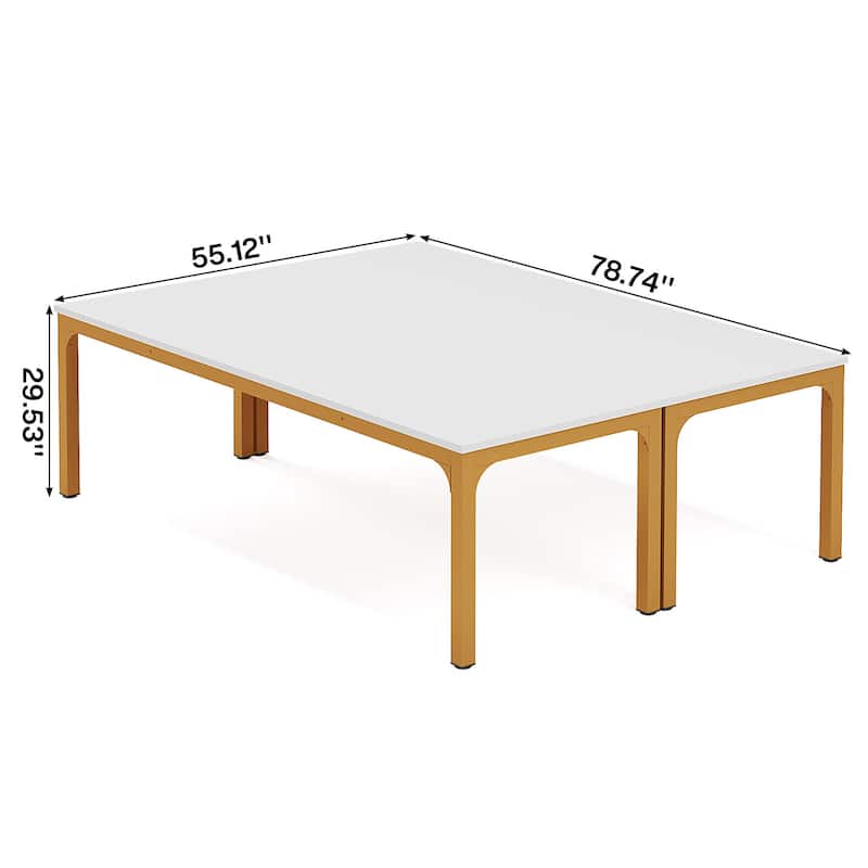 78.74" Large Rectangle Conference Table, Office Meeting/Seminar/Business Table Desk for Office Boardroom & Meeting Room