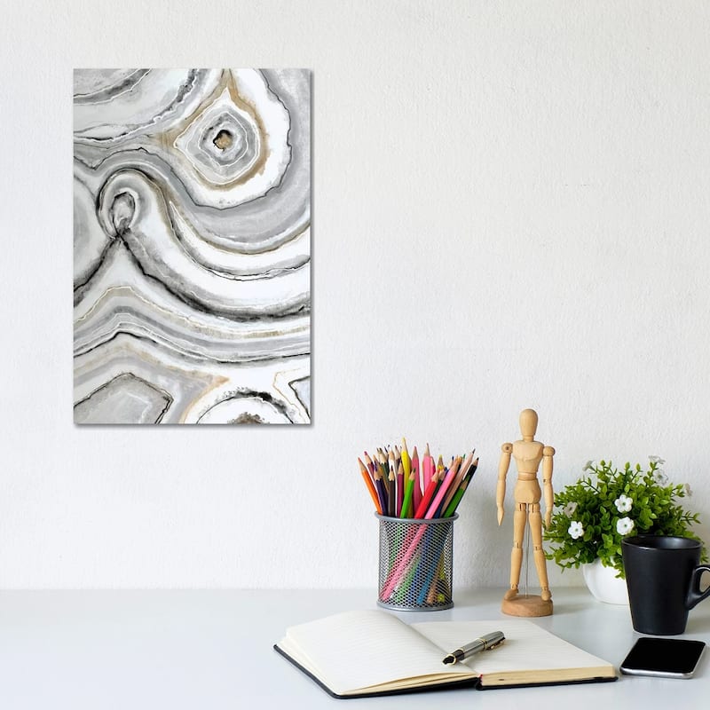 iCanvas "Shades Of Gray I" by Liz Jardine Canvas Print - 12x8x0.75