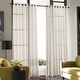 preview thumbnail 1 of 2, Curtainworks Solid Soho Sheer Grommet Single Curtain Panel 59 x 120 - Oyster