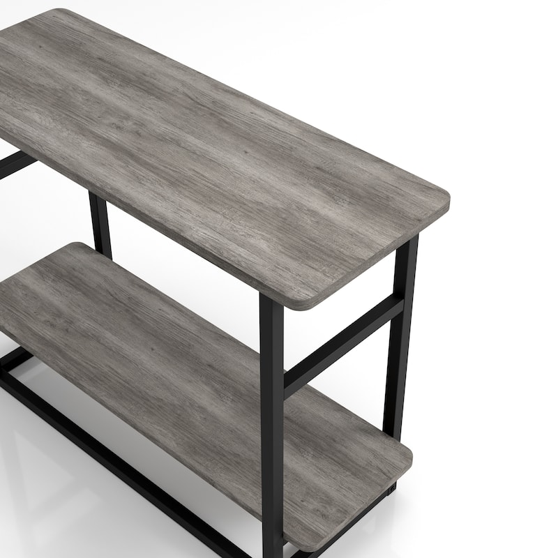DH BASIC Urban Oak 32-inch Long Side Table with Lower Shelf by Denhour