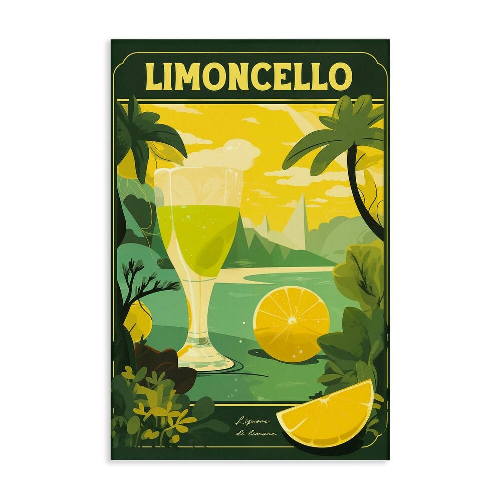 Stupell Lemon Cocktail in Tropical Scene Canvas Wall Art Design By Andreas Magnusson
