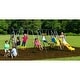 preview thumbnail 5 of 6, XDP Recreation Rising Sun Playground Outdoor Swing Set, Glider, SeeSaw, & Slide - 202 x 106 x 76 inches