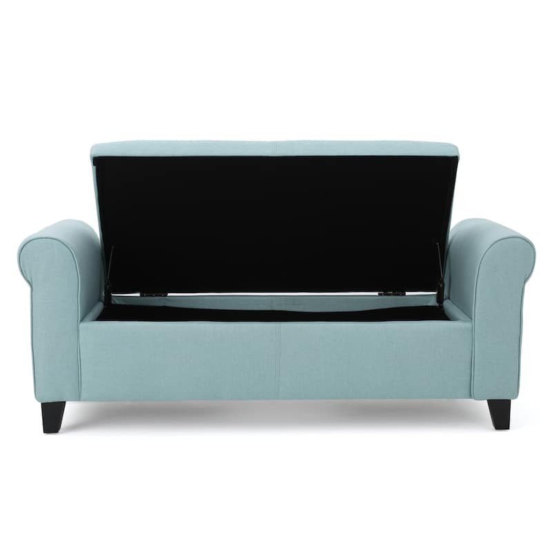 Hayes Upholstered Storage Ottoman Bench by Christopher Knight Home