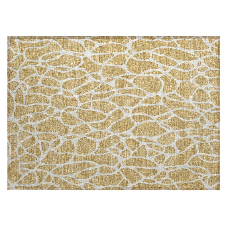 Machine Washable Indoor/ Outdoor Modern Chantille Rug