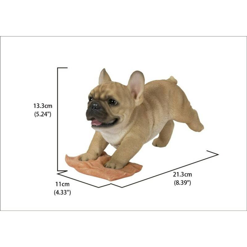 8.25" Mopping French Bulldog Outdoor Garden Statue