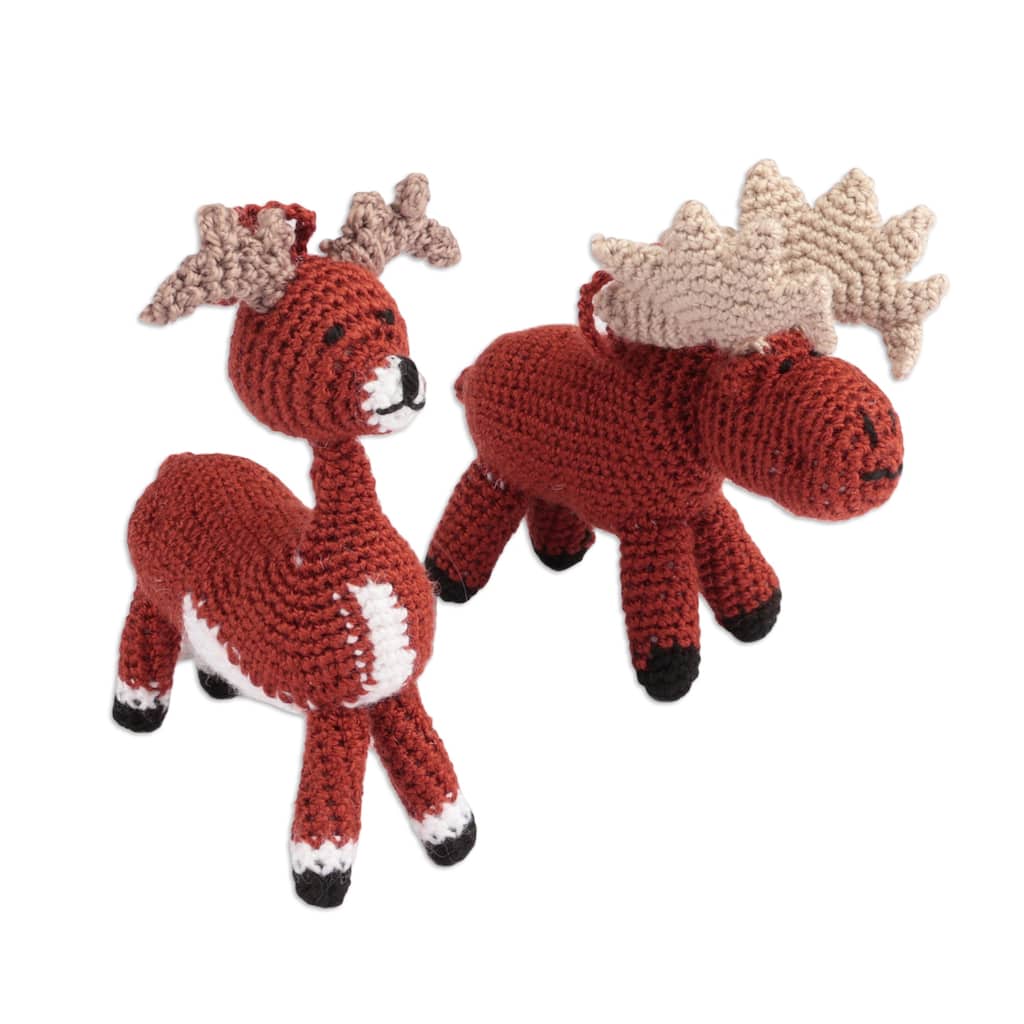 Novica Handmade Holidays From The Conifers Crocheted Ornaments (Set Of 2)