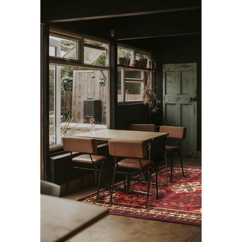 ECARPETGALLERY Hand-knotted Andelz Red Wool Rug - 3'7 x 4'7