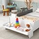 preview thumbnail 4 of 5, Stylish Car-Shaped Twin Bed with Bed-End Bench and Book Storage Groove - Durable Pine Wood Frame for Kids