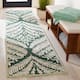 SAFAVIEH Handmade Capri Ilianka Wool Rug - 2'3" x 9' Runner - Dark Green/Ivory