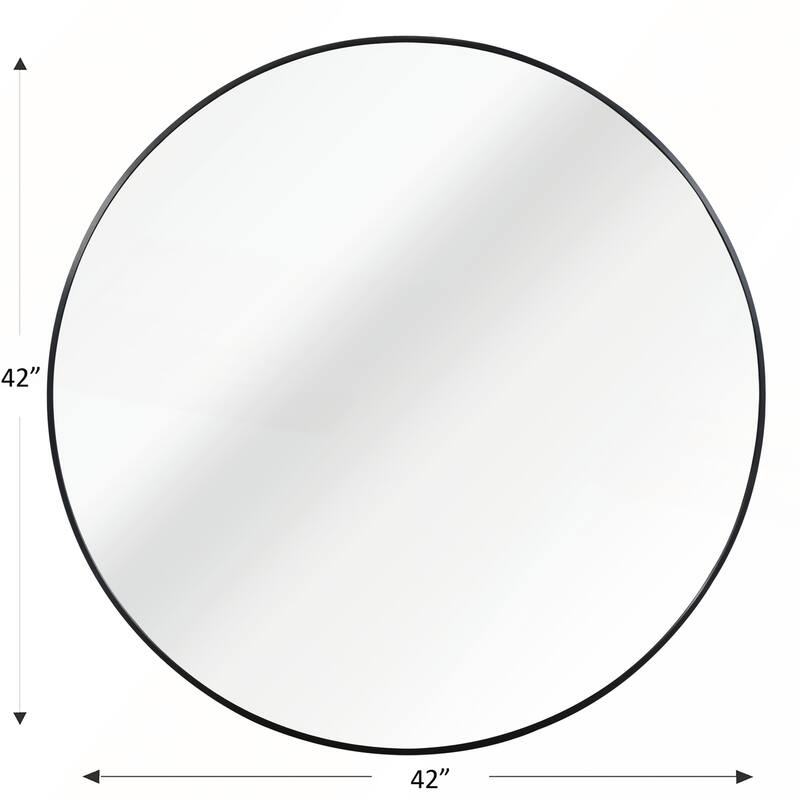 42 Inch Metal Framed Round Bathrrom Mirror 