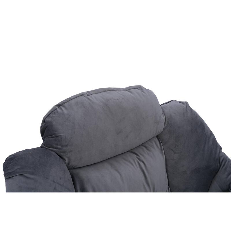 Living Room Chairs Modern Cotton Fabric Lazy Chair,Single Steel Frame Leisure Sofa Chair with Armrests and A Side Pocket