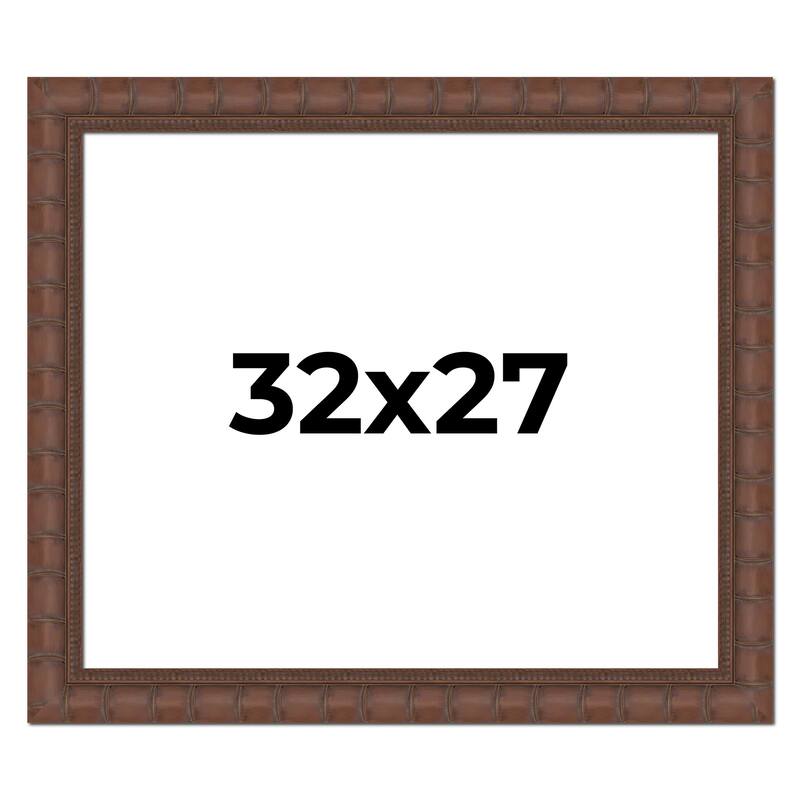 32x27 Frame Pewter Solid Wood Picture Frame Width 1.625 Inches | Interior Frame Depth 0.6875 Inches