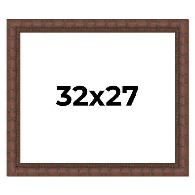 32x27 Frame Pewter Solid Wood Picture Frame Width 1.625 Inches | Interior Frame Depth 0.6875 Inches