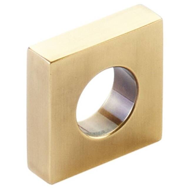 Schaub and Company 10030 Cafe Modern Square 1" Open Ring Slot Cabinet - Vintage Brass