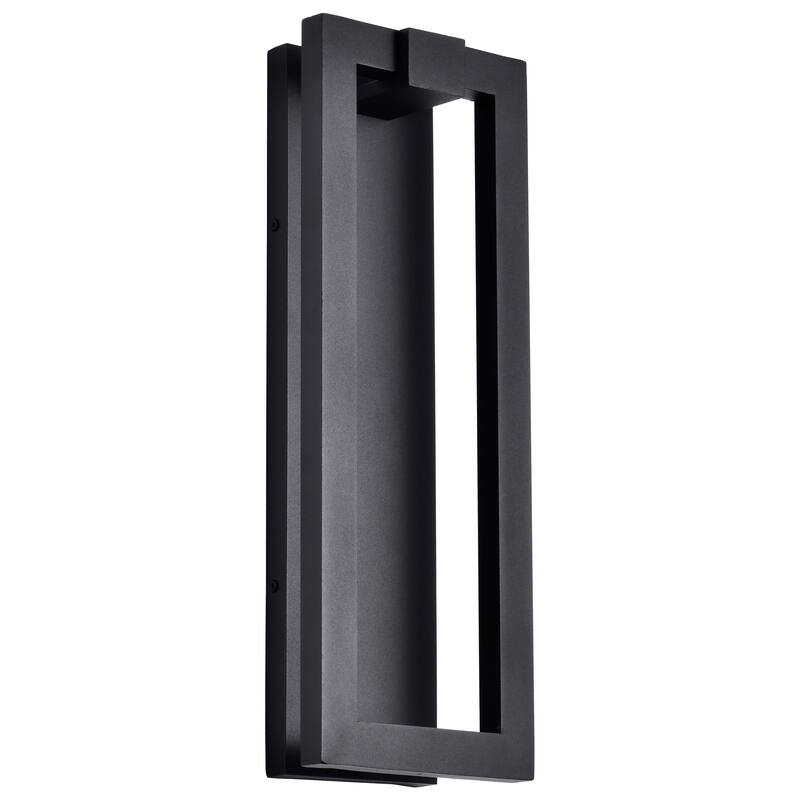 Crew 40 Watt 19 Inch LED Outdoor Sconce Sand Black Finish - Sand Black - Sand Black