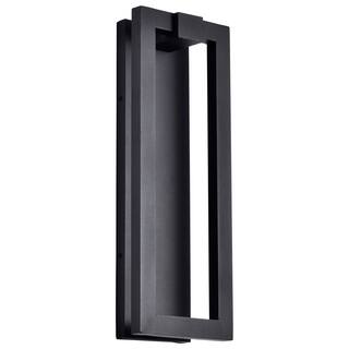 Crew 40 Watt 19 Inch LED Outdoor Sconce Sand Black Finish - Sand Black