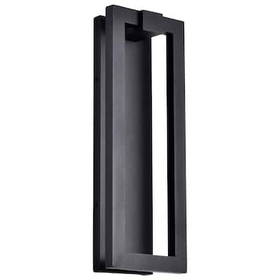 Crew 40 Watt 19 Inch LED Outdoor Sconce Sand Black Finish - Sand Black