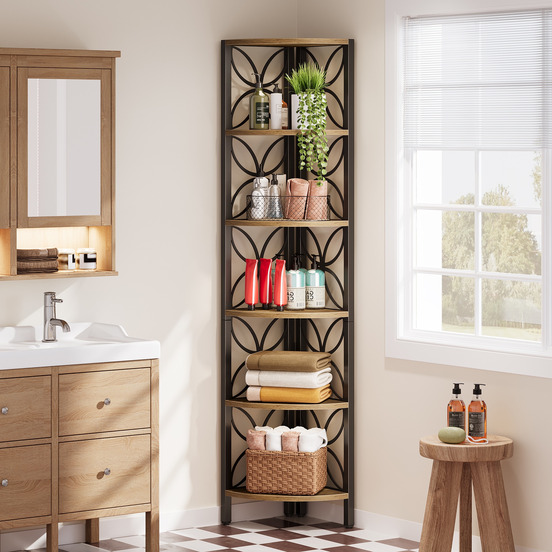 6-Tier Corner Shelf, Industrial 70.9
