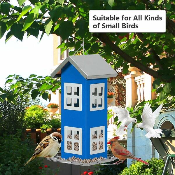 Shop Gymax Outdoor Wild Bird Feeder Weatherproof House Design