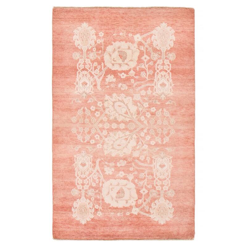 ECARPETGALLERY Hand-knotted Peshawar Finest Copper Wool Rug - 3'1 x 4'11 - Dark Copper - 3'1 x 4'11