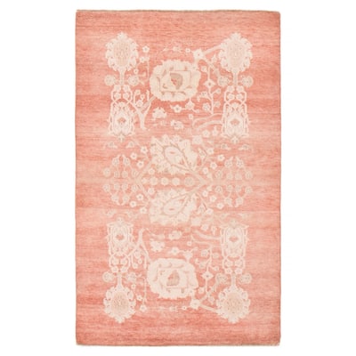 ECARPETGALLERY Hand-knotted Peshawar Finest Copper Wool Rug - 3'1 x 4'11