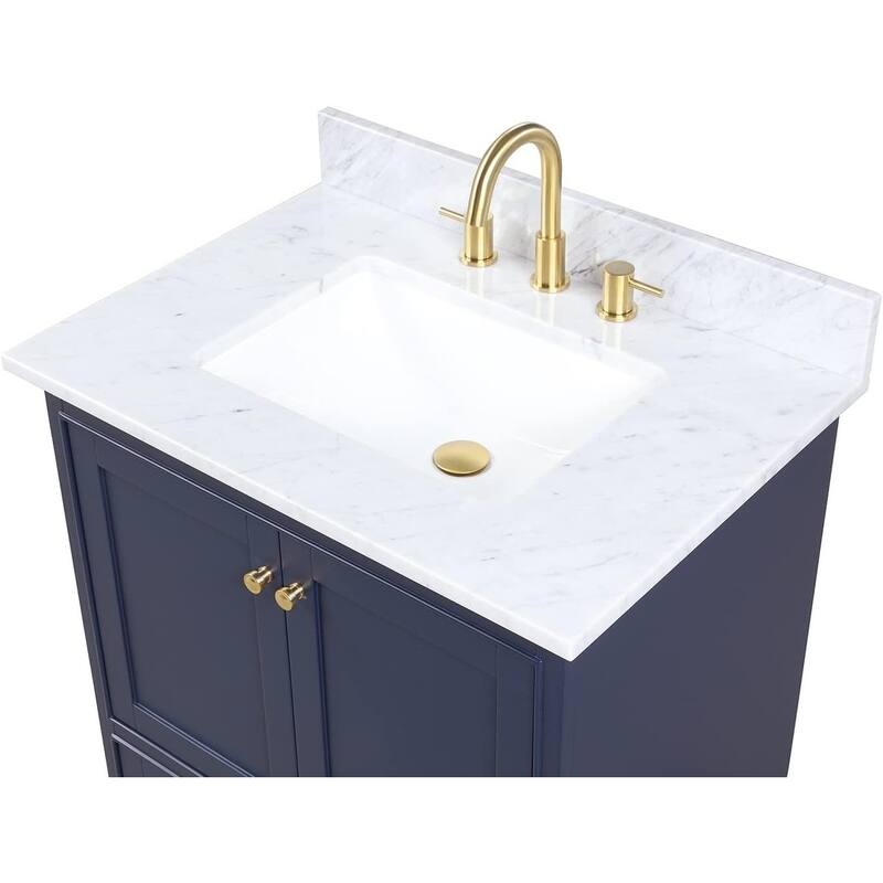 Blossom Copenhagen 30" Solid Wood Bathroom Vanity w/ Marble Top & Sink