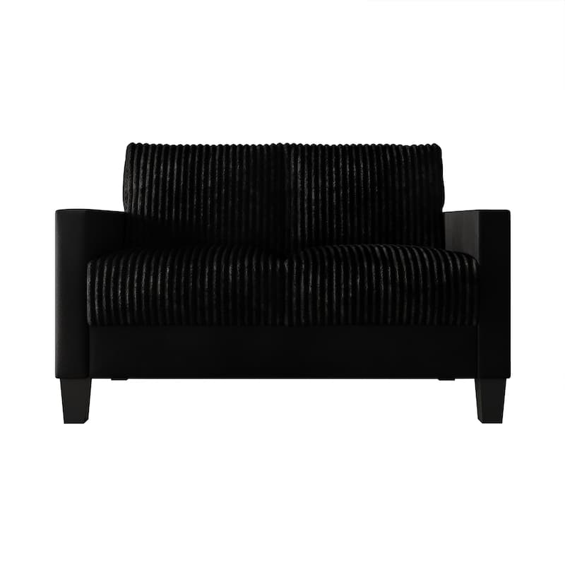 CraftPorch Corduroy Mid-Century Modern Velvet Upholstered 2-Piece Living Room Set