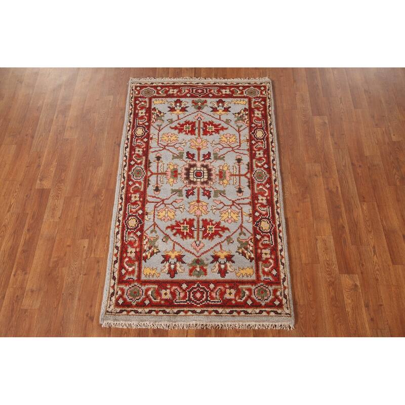 Heriz-Serapi Accent Rug Handmade Wool Carpet - 2'10"x 5'0"