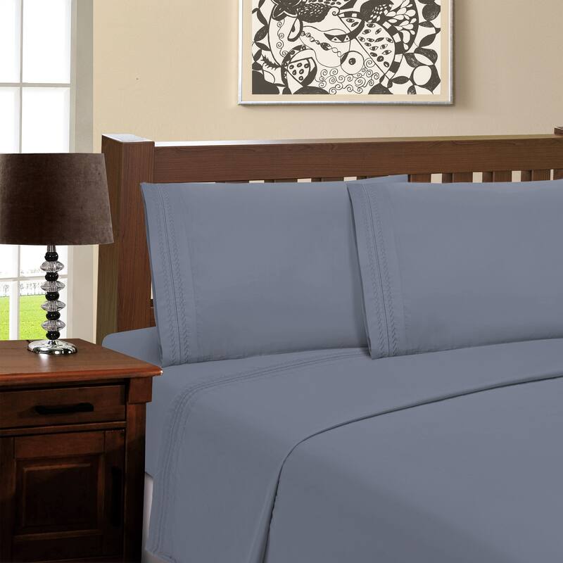 Superior Brushed Microfiber Solid Deep Pocket Sheet Set