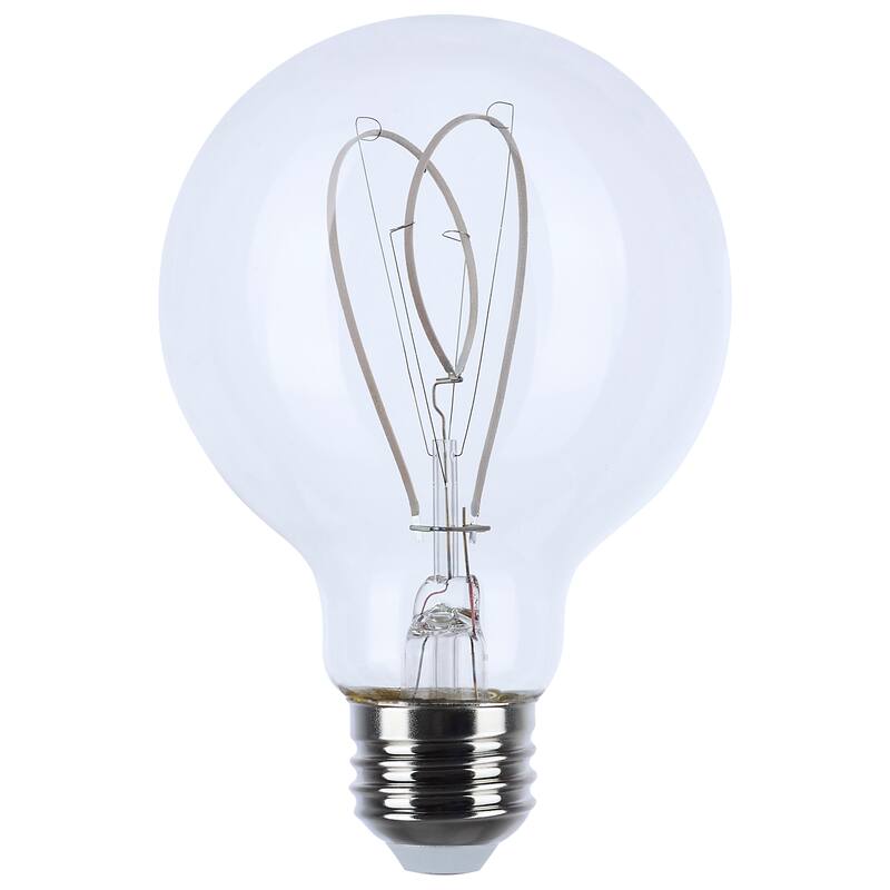 6W LED Reminiscent Flex Gray Filament G25 Loop Medium Base 2700K CCT 120V - Clear - Clear