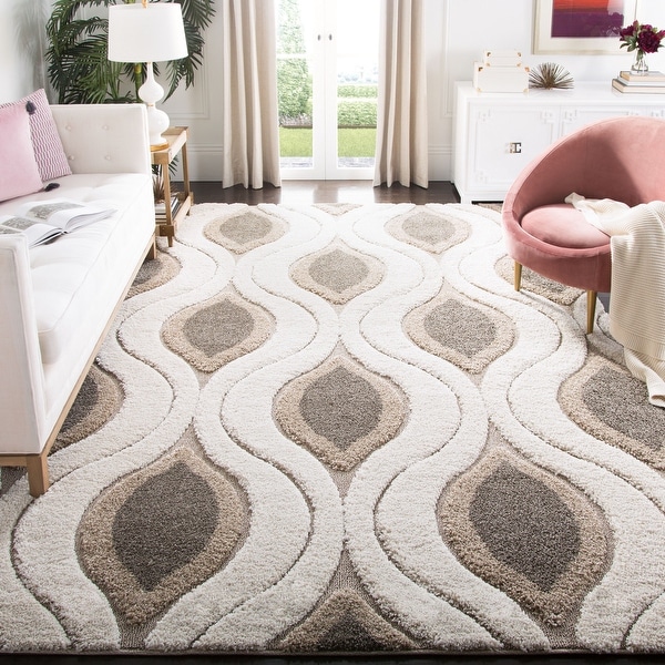 Safavieh Florida Shag Bertille Geometric 1.2-inch Thick Rug. Opens flyout.