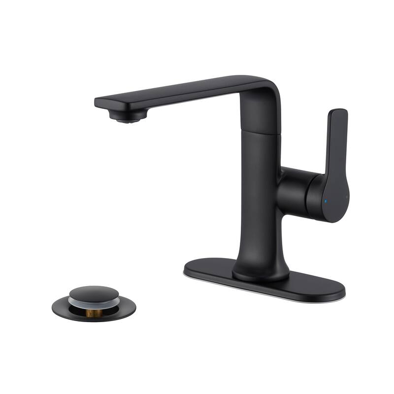 Luxier Varen Single Hole Single-Handle Bathroom Faucet with drain