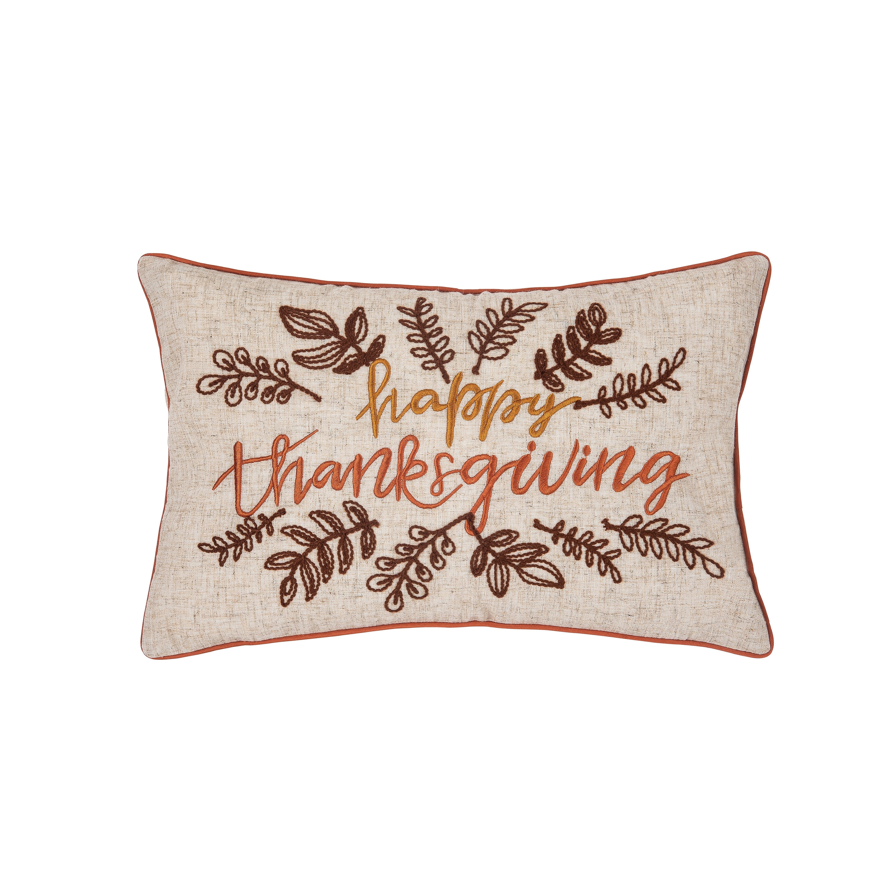 14" x 22" Happy Thanksgiving Polyester Accent Throw Pillow