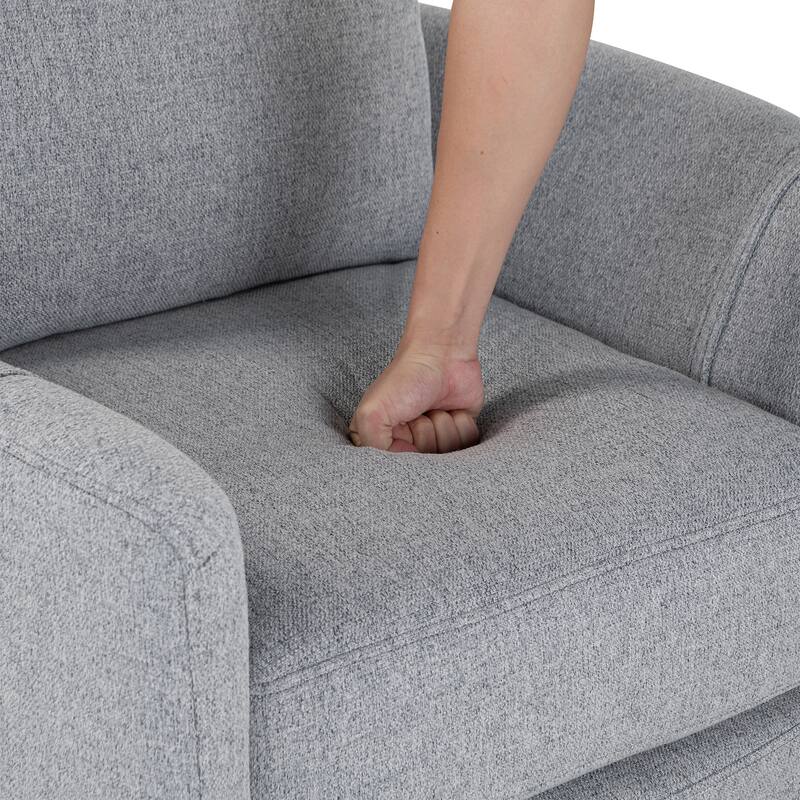 Upholstered Swivel Recliner Manual Rocker