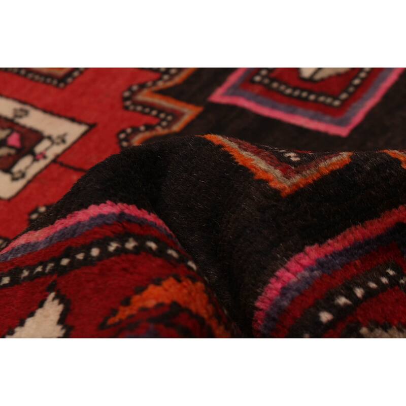 ECARPETGALLERY Hand-knotted Anadol Black, Red Wool Rug - 3'3 x 9'4