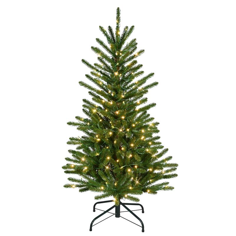 Puleo International 4.5' Pre-Lit Artificial Mountain View Spruce Tree