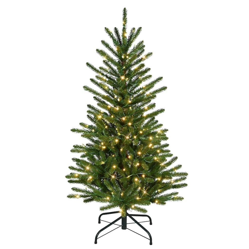 Puleo International 4.5' Pre-Lit Artificial Mountain View Spruce Tree