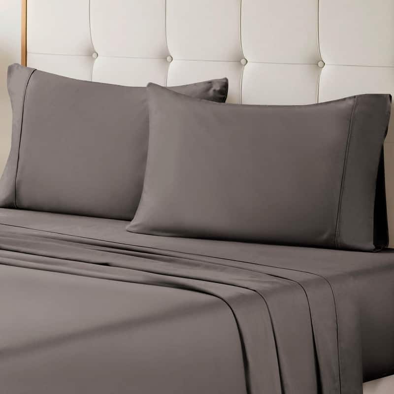 Superior Egyptian Cotton 700 Thread Count Eco-Friendly Solid Sheet Set - California King - Grey