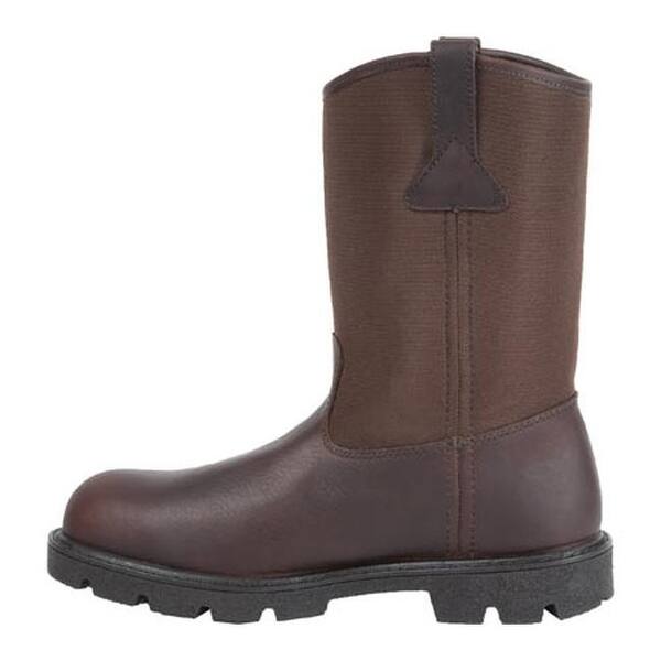 Shop Georgia Boot Men S G113 11 Homeland Waterproof Wellington Brown Full Grain Leather Cordura Overstock 9491945
