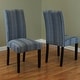 preview thumbnail 2 of 4, Monsoon Seville Stripe Fabric Dining Chairs (Set of 2) Teal