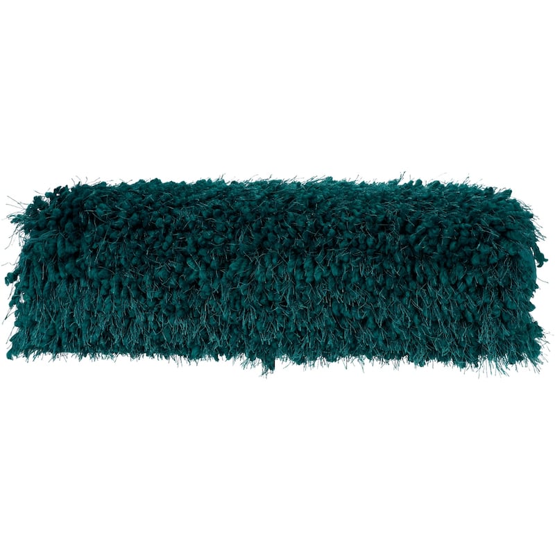 Mina Victory Shag Solid Throw Pillow - Green - 5" x 20"