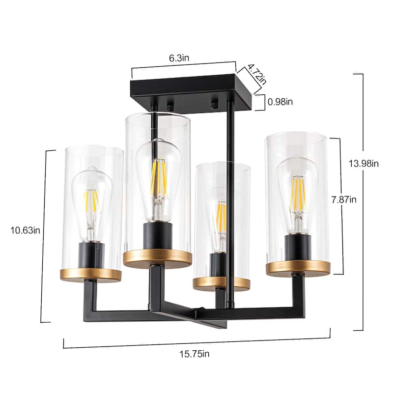 Modern Drum Light Chandelier Industrial Dining Room Light Fixtures