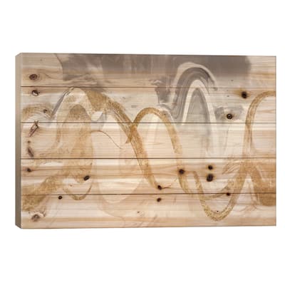 Infinite Swirl II Print On Wood by Jennifer Goldberger - Multi-Color