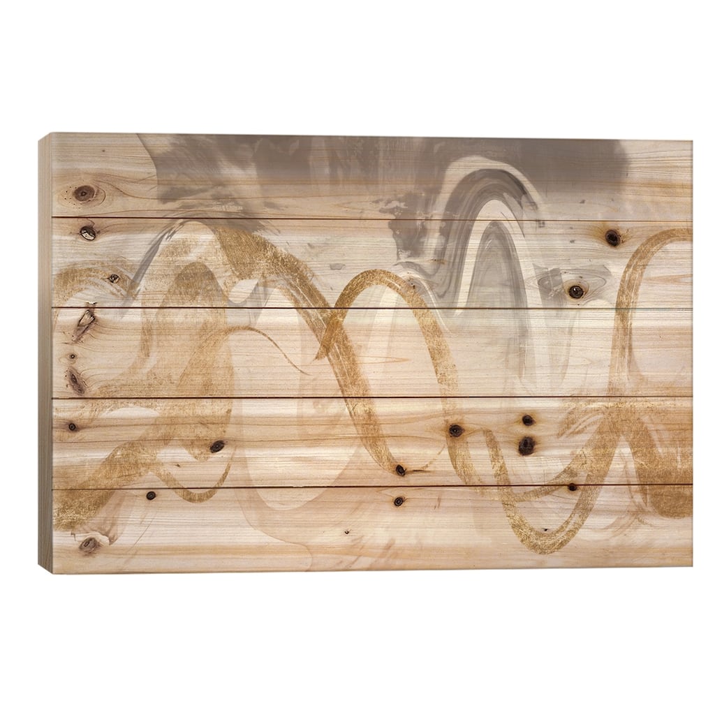 Infinite Swirl II Print On Wood by Jennifer Goldberger - Multi-Color